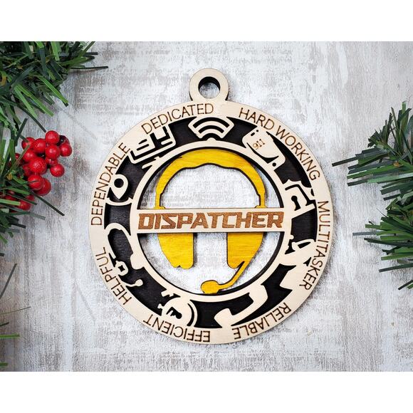 DISPATCHER Ornament Personalized First Responder Christmas Gift - Picture 4 of 5